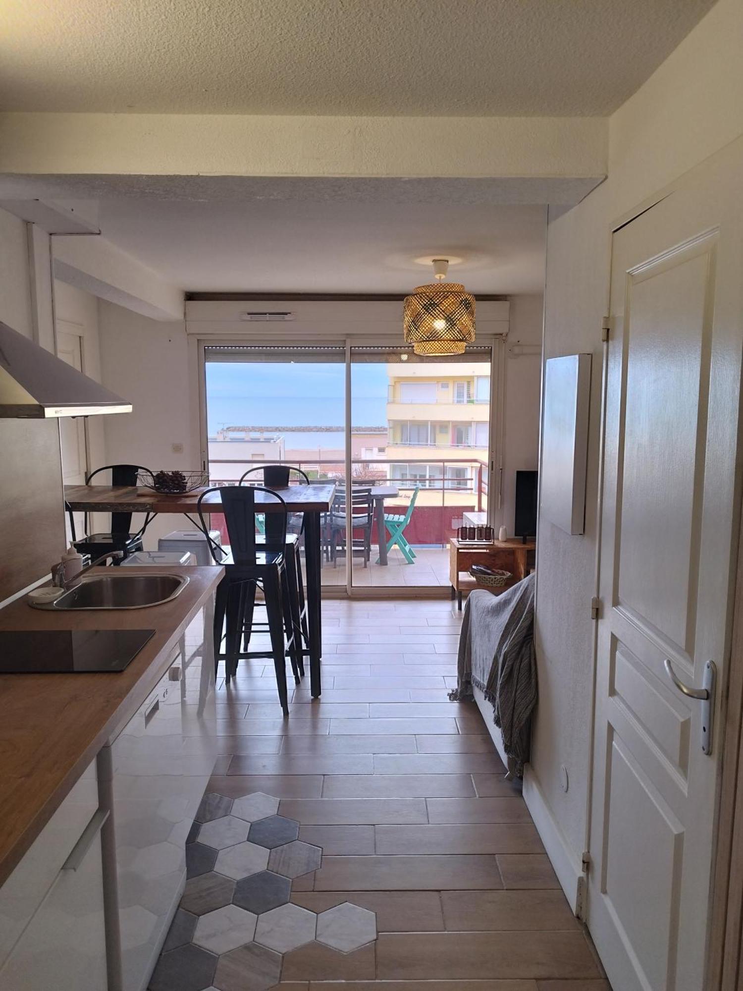 T3 Vue Mer Avec Acces A La Plage, Wifi, Clim - Dansnotreappart-Com - Valras-Plage Esterno foto